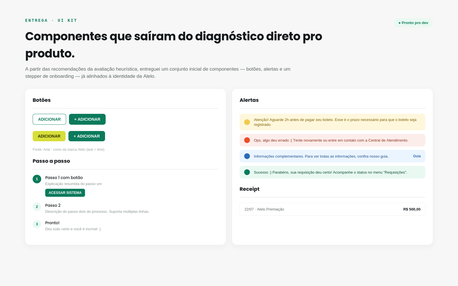 UI Kit – Componentes prontos pro dev