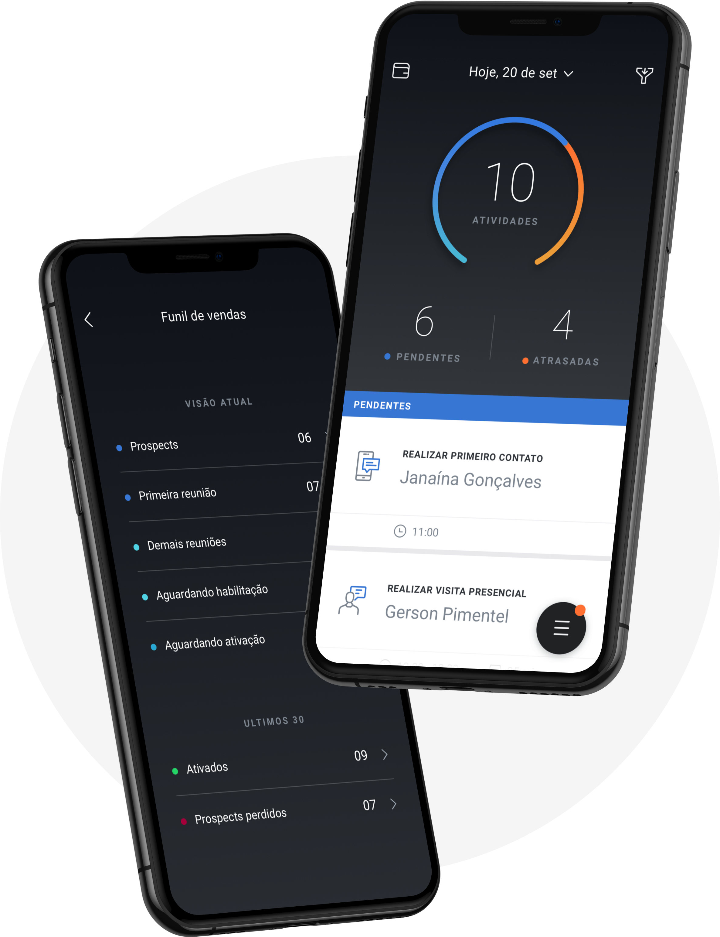 App Mobile – Funil de vendas e atividades
